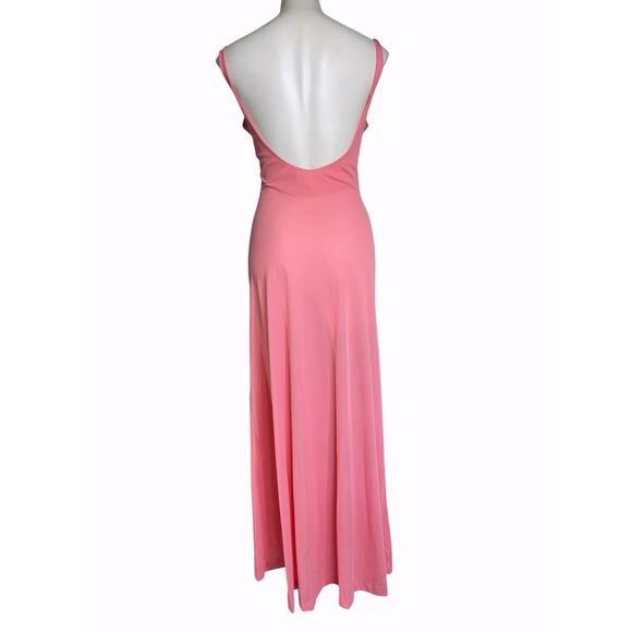 Vintage 70s John Kloss Cira Pink Babydoll Cowl Slip Dress Coquette Romantic - Picture 7 of 15